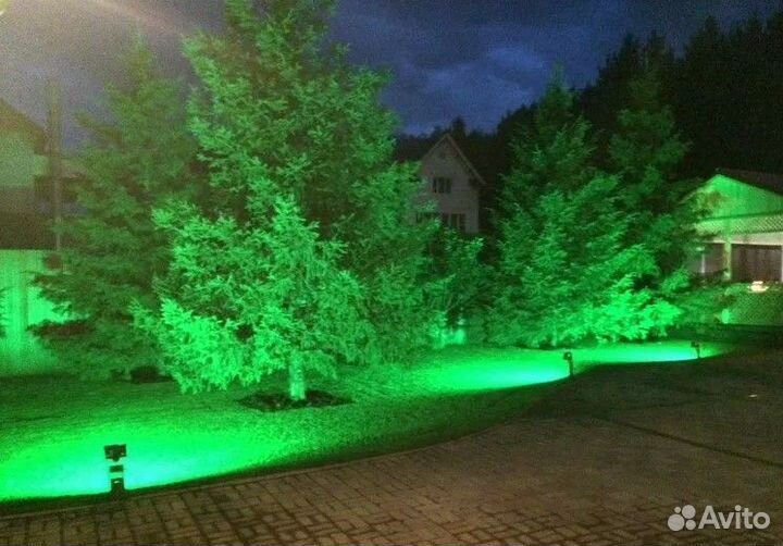 Прожектор садовый 50w зеленый свет ULF-Q513 green