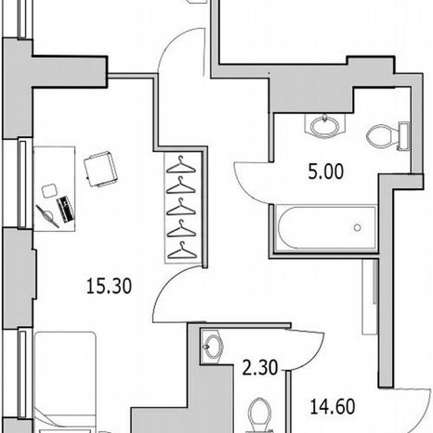 3-к. квартира, 89,5 м², 7/25 эт.