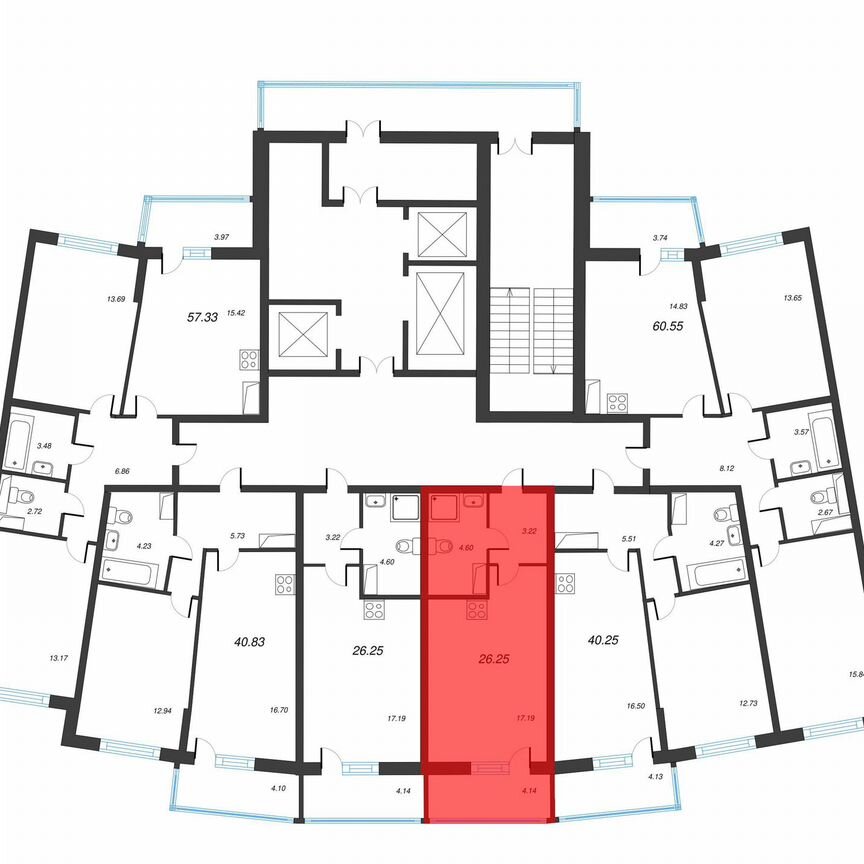 Квартира-студия, 29,2 м², 2/22 эт.