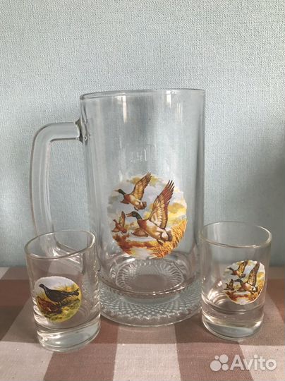 Набор подарок пивной стакан и стопки