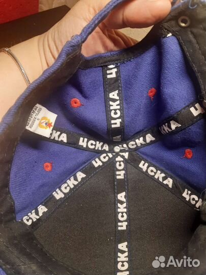 Бейсболка с эмблемой цска вышивка Люкс