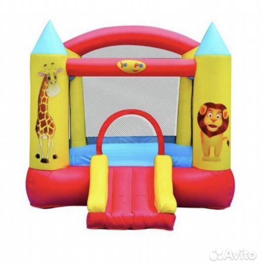 Надувной батут с горкой