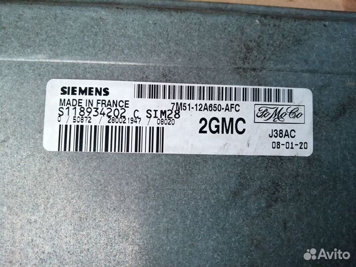 Эбу двигателя 1.6 Ford Focus 2 C-Max