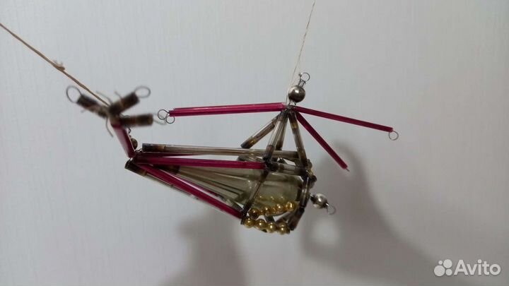 Елочные игрушки из стекляруса СССР комплект 6 шт