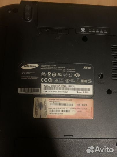 Ноутбук samsung r540