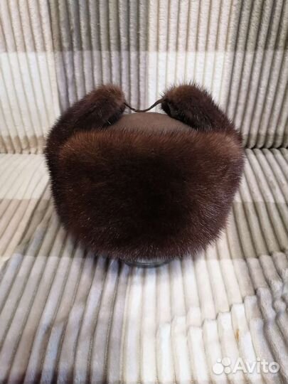 Норковая шапка мужская ушанка