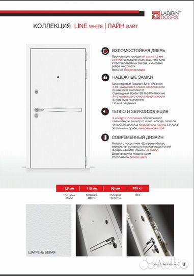 Входные двери в квартиру белые