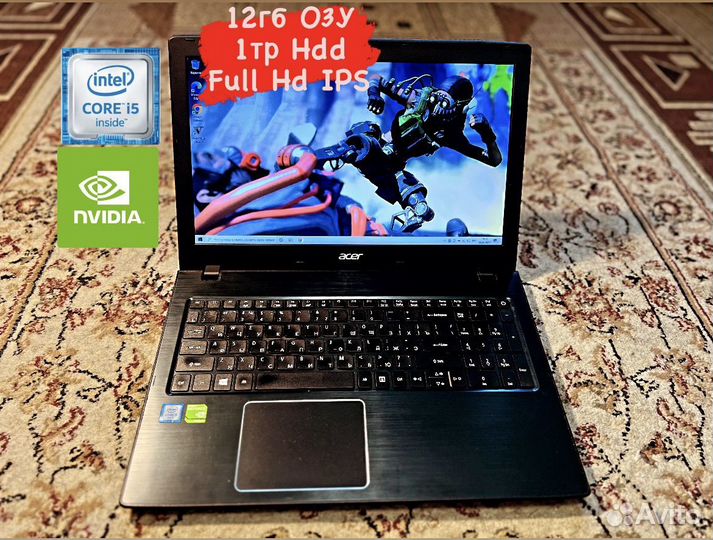 Игровой Ноутбук Acer i5-6200u/12гб/940MX