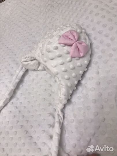 Конверт-одеялко на выписку, шапочка