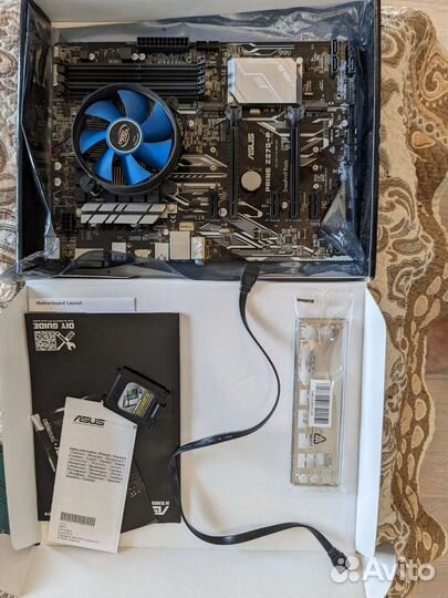 Материнская плата Asus prime z270-p + проц G3900