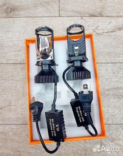 Лампа LED светодиодная с линзой Н4