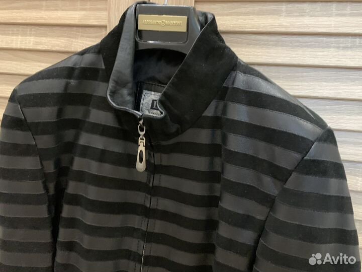 Жакет из натуральной кожи и замши