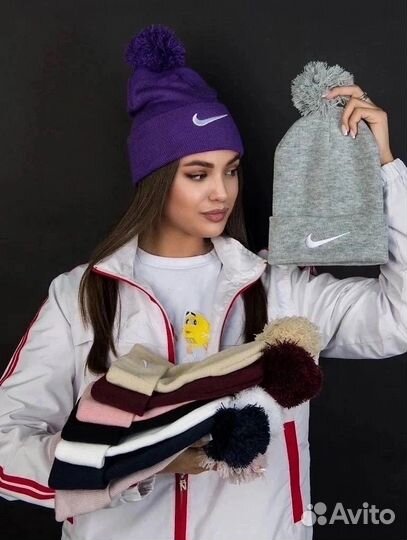 Шапка вязанная женская nike