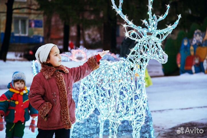 Олень с витыми рогами