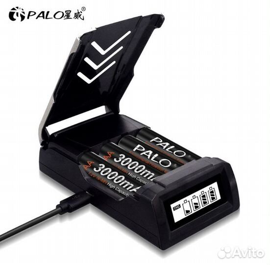Аккмулятор AA -8 шт + Зарядное устройство Palo
