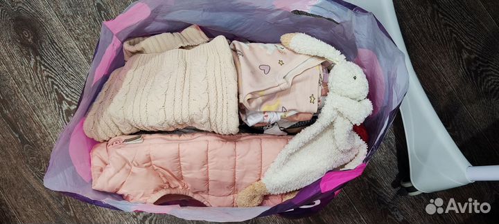 Большой пакет вещей для новорождённой девочки