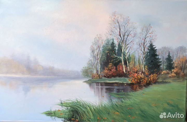 Осенний пейзаж масло холст картина