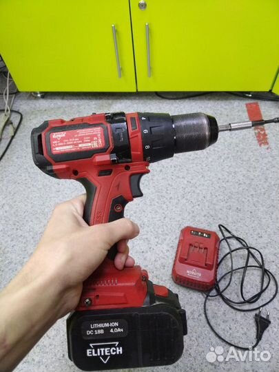 Аккумуляторная дрель Elitech да 18убл2 (П6А/1)
