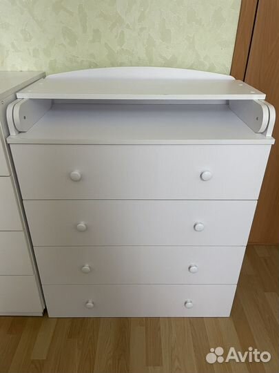 Детский Комод с пеленальным столиком белый