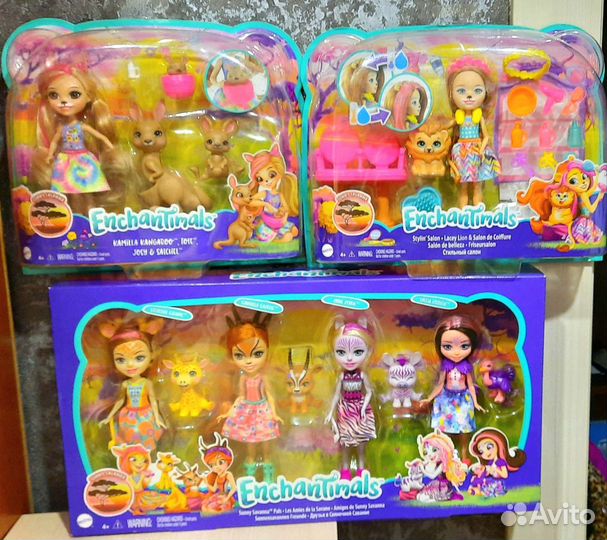 Enchantimals Кенгуру Лев Солнечная Саванна