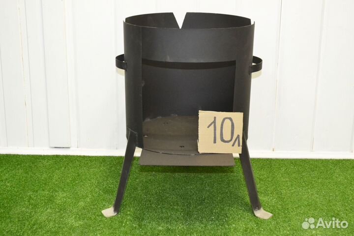 Казан чугунный 10л с печью