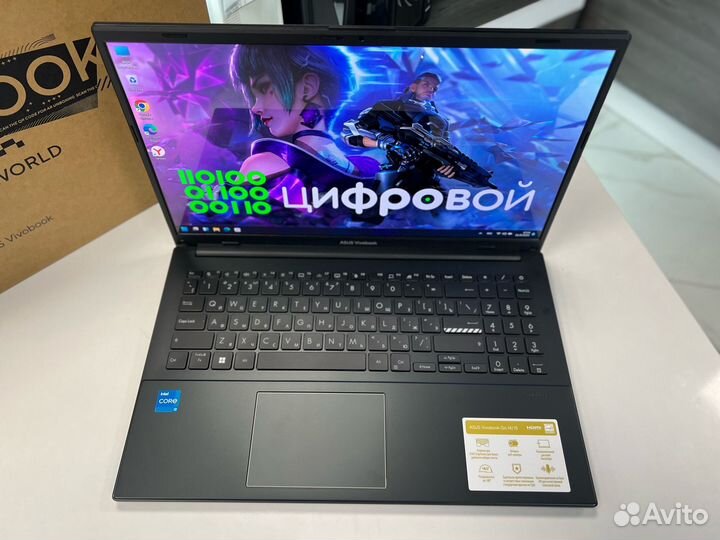 Ноутбук asus Vivobook GO 15 oled/ Core i3-N305 8/8