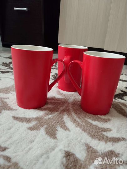 Кружки чайные красные