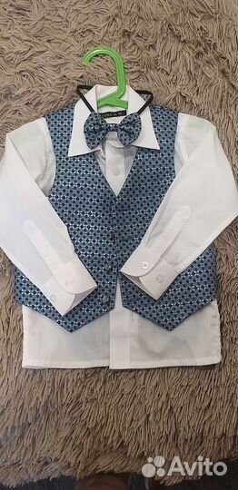 Костюм для мальчика брюки и рубашка 98