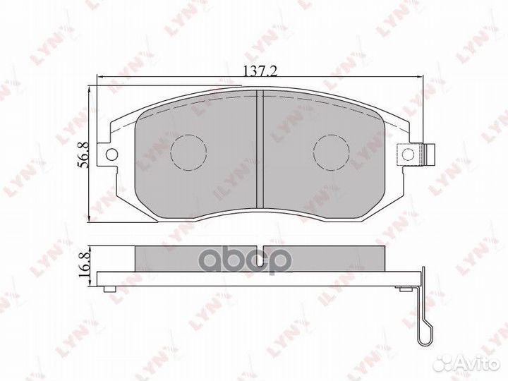 Колодки тормозные дисковые перед BD7101 LYN