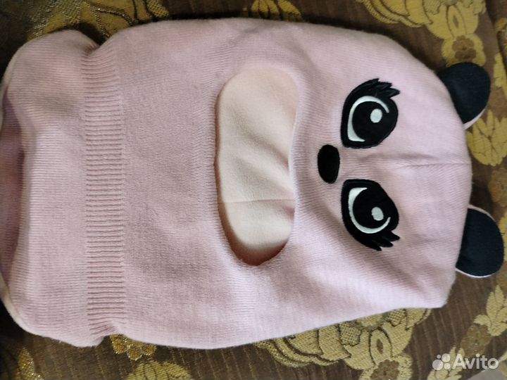 Шапка-шлем на флисе 53-54