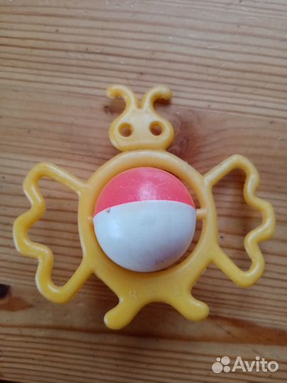 Букашка, бабочка, погремушка, пластмассовая советс