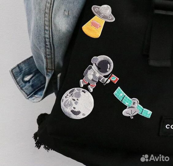 Термонашивки космос спутник на липучке