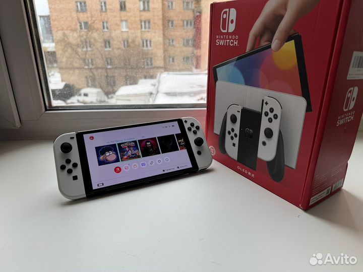 Новая Nintendo Switch Oled White Чип+256+Игры