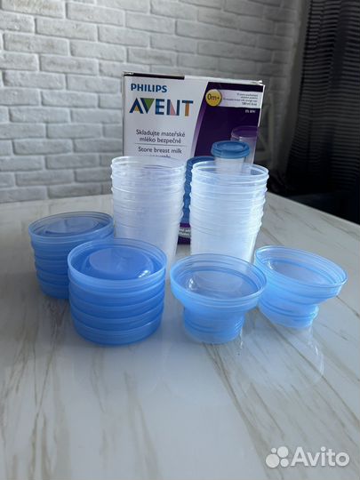 Контейнеры для грудного молока 10 штук avent
