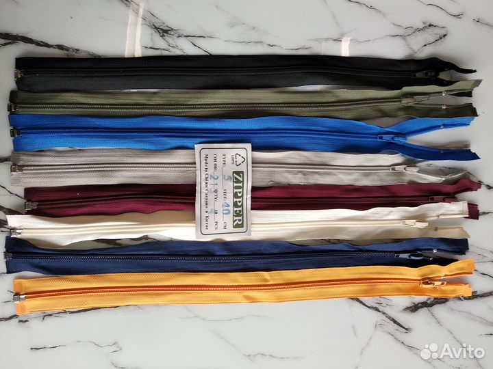 Молнии спиральные в ассортименте разъемные №5