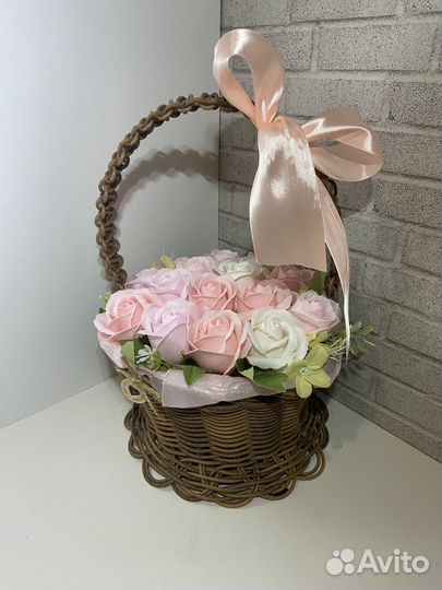 Букет из мыльных роз