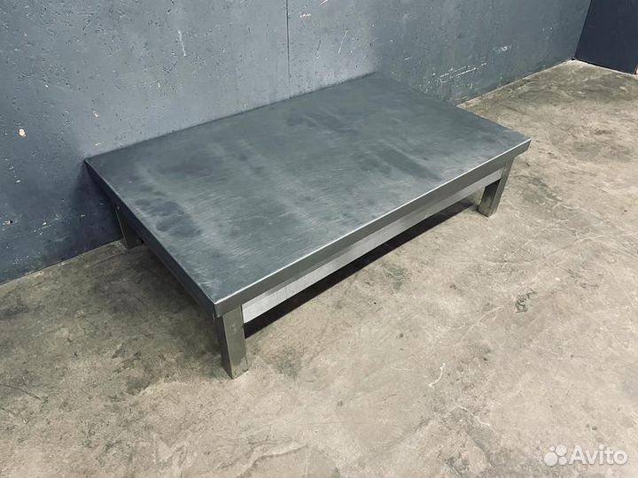 Подтоварник из нержавеющей стали 100х60 см