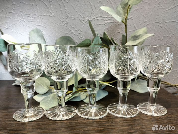 Хрустальные рюмки на ножке СССР