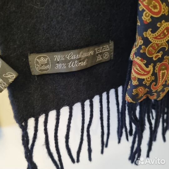 Шарф мужской кашне кашемир шёлк шерсть