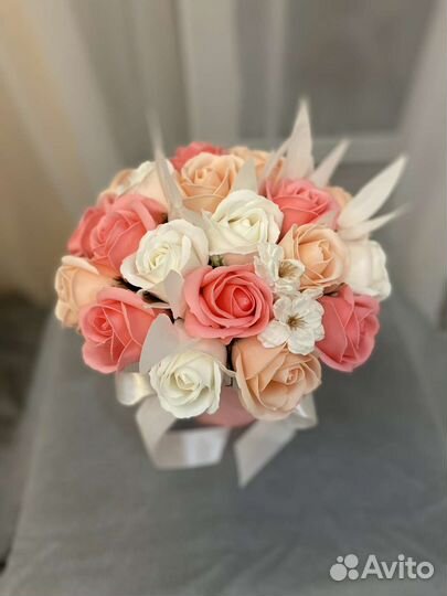 Букет из мыльных роз