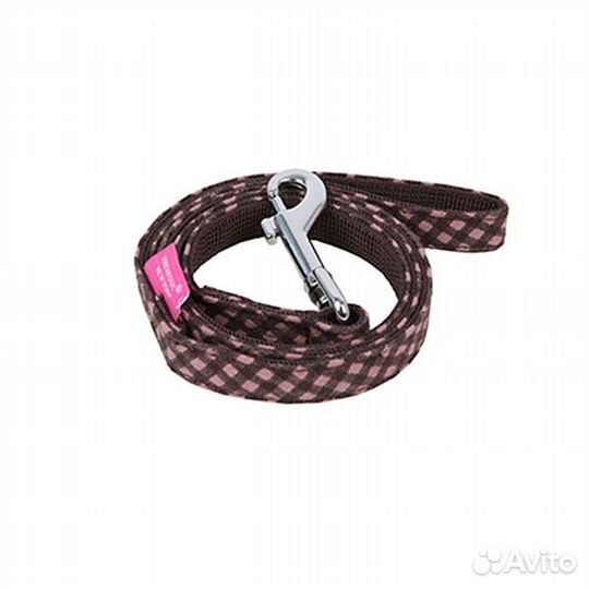 Pinkaholic поводок в клеточку, нежно-розовый, разм