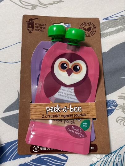 Паучи для детского питания, новые 2 шт