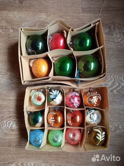 Елочные игрушки шары СССР