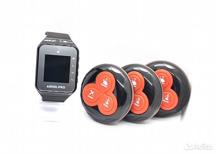 Кнопка вызова официанта с часами для кафе, баров