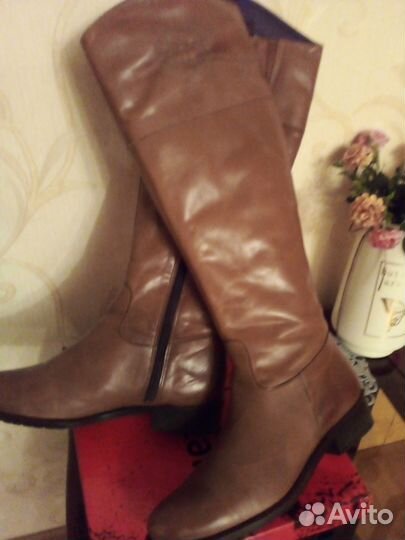 Сапоги женские зимние 38 размер кожаные новые