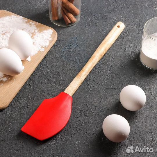 Лопатка Доляна «Бамбук», 32 см, цвет микс