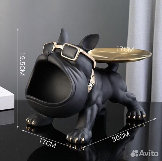 Конфетница ключница статуэтка бульдог