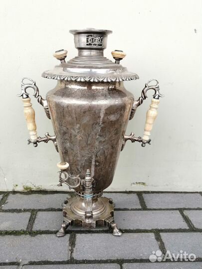 Самовар рюмка, цыганка. Посеребрение. аиз