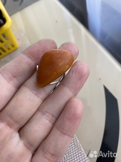 Перстень кольцо янтарь винтаж