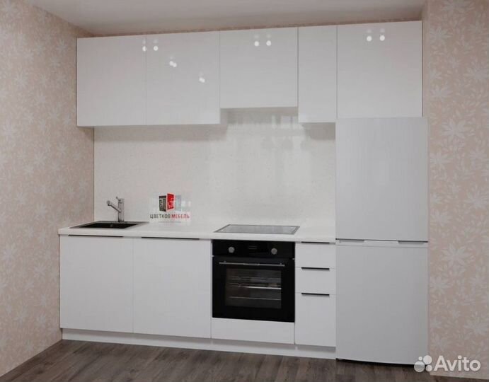 Кухня с крашенными фасадами артикул 55649